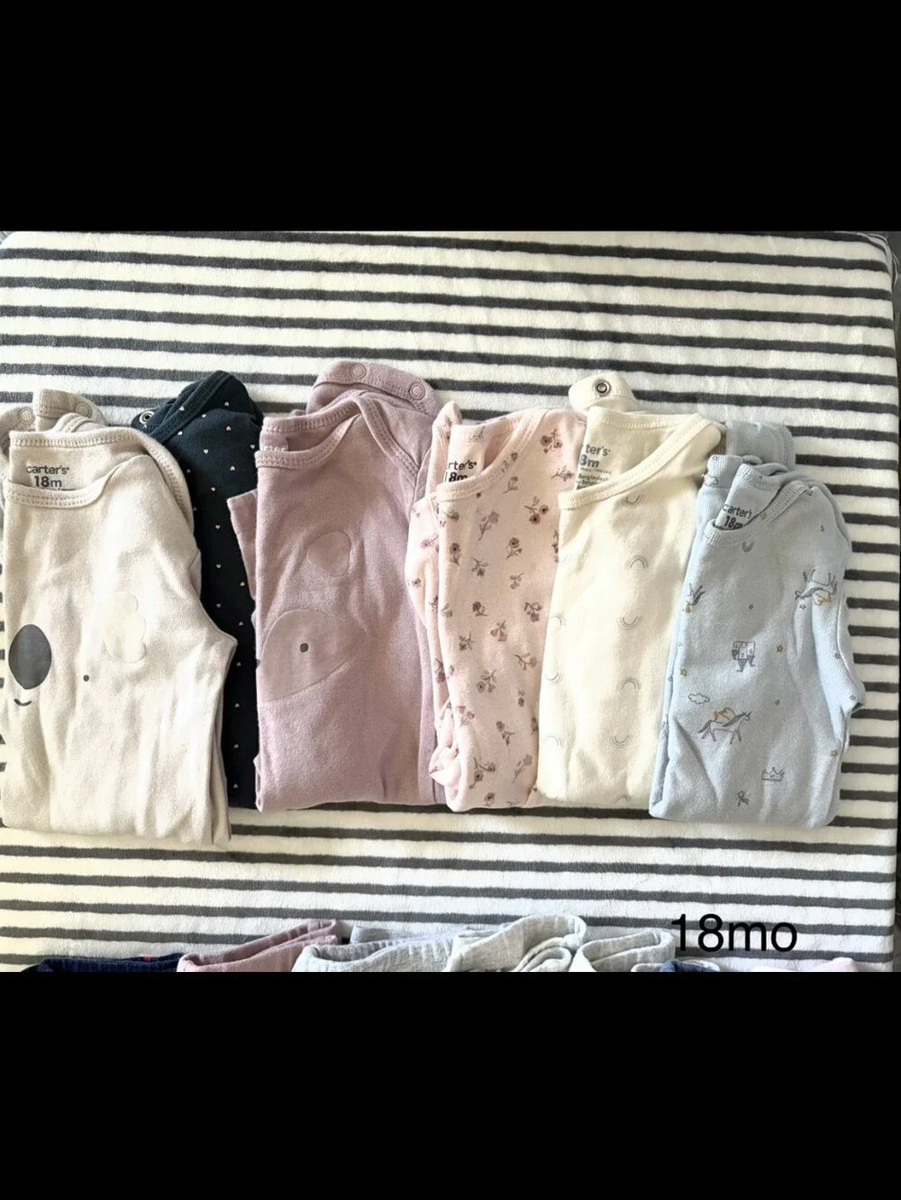 Carter's 18M Girls Long Sleeve Bodysuit Bundle